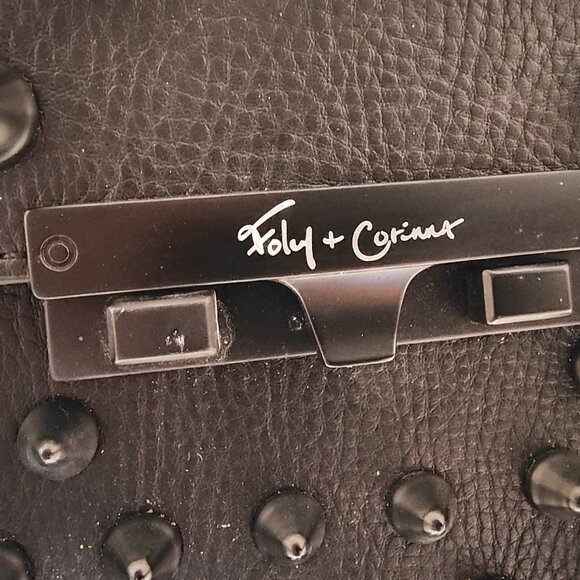 Foley & Corinna NWT Black Skyline Bandit Studded Crossbody Purse - Picture 15 of 15